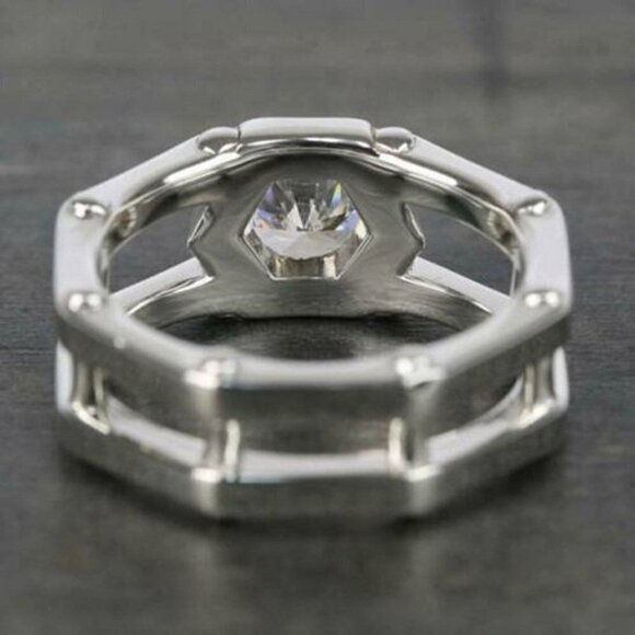 🔥Hollow Band Dainty Round Mujer Refine Fashion Rings for Women/Man,MARR9065 - Picture 6 of 8